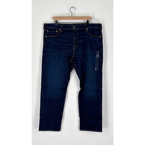 American Eagle AirFlex+ Original Straight Jeans Mens 40x32 Denim New Rich Indigo - Picture 5 of 12